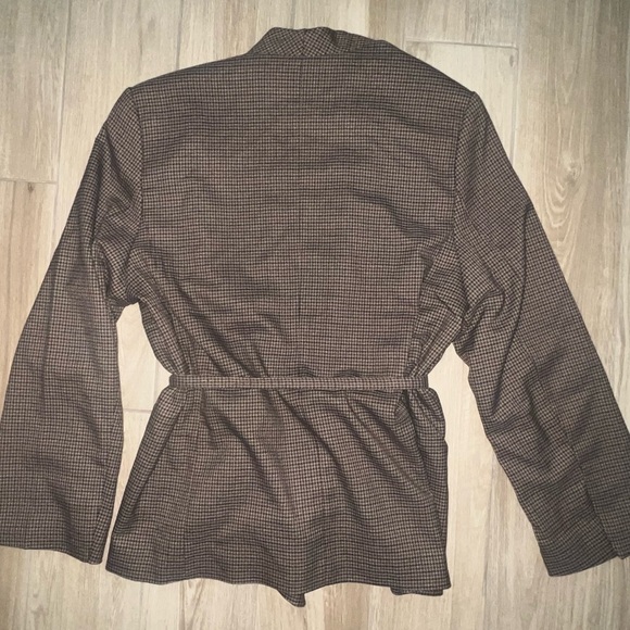 H&M Brown Houndstooth Belted Jacket - Picture 5 of 5